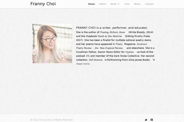 frannychoi.com site used Penandpaper_wp_1.5