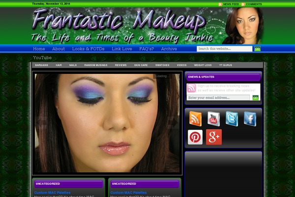 frantasticmakeup.com site used Lifestyletheme