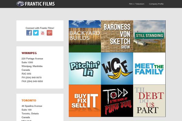 franticfilms.com site used Divi-child-0.5.8