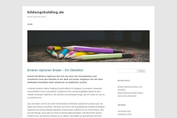 Twenty Twelve theme site design template sample