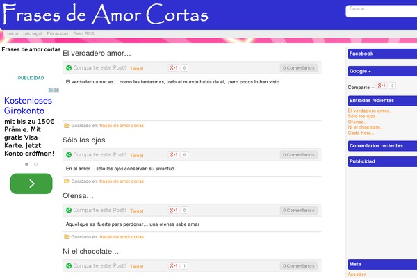 frasesdeamorcortas.es site used Betafrases