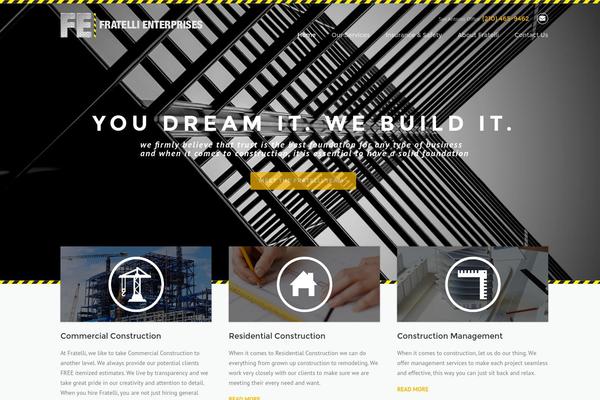 Construction theme site design template sample