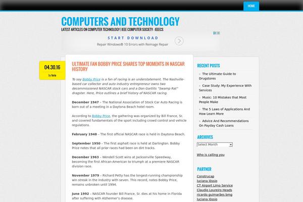 WordPress website example screenshot