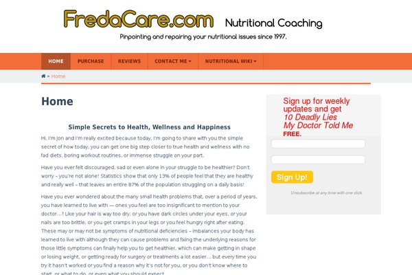 fredacare.com site used E2w-themes-business-advantage