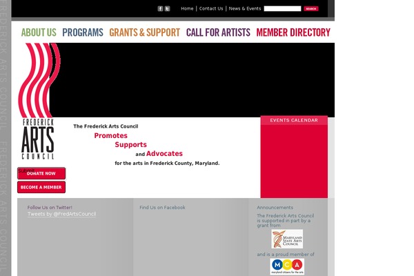 frederickartscouncil.org site used Fac