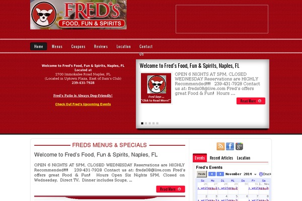 fredsdiner.com site used Wprainzibt