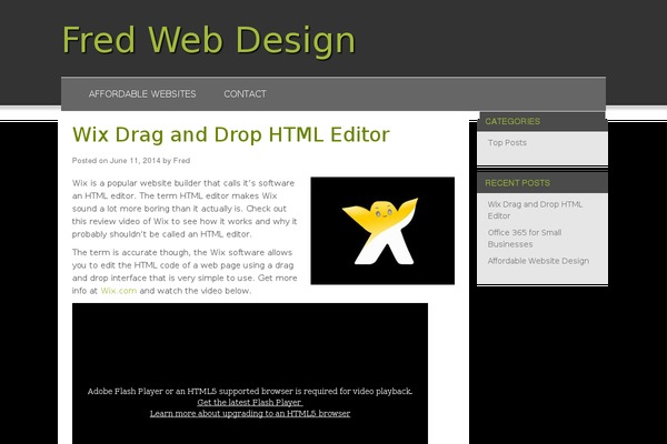 fredwebdesign.com site used Fresh Lite
