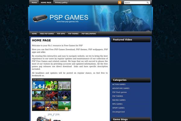 free-psp-games.info site used Actiongames