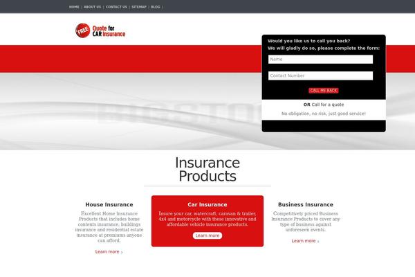 free-quote-for-car-insurance.com site used Insurance-theme