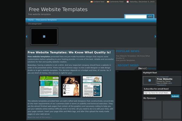 Zinmag Remedy theme site design template sample