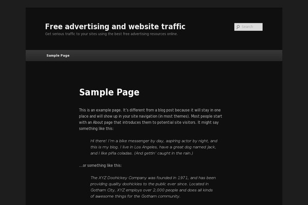Twenty Eleven theme site design template sample