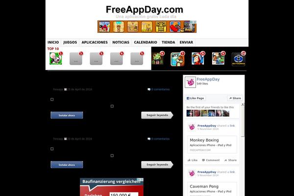 freeappday.com site used Newspixel