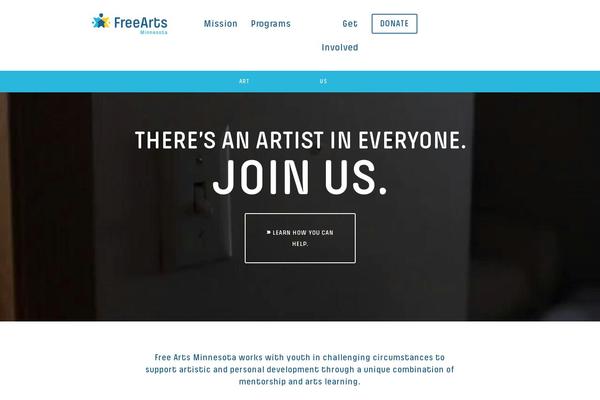 freearts theme websites examples