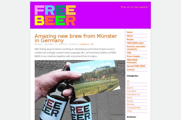 freebeer.org site used Blue-horizon-11