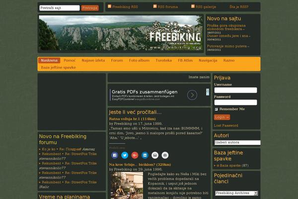 freebiking.org site used Builderchild-foundation-tropic