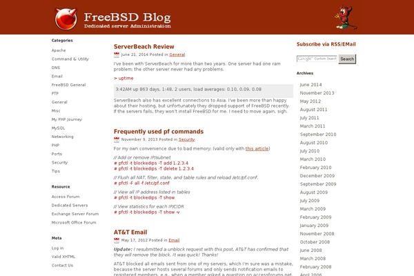freebsdblog.org site used Redaccent