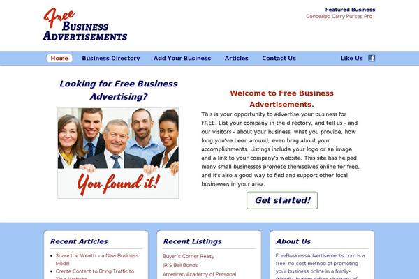 freebusinessadvertisements.com site used Genesis