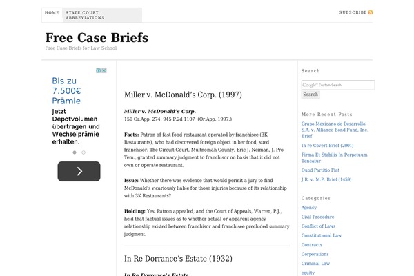 WordPress website example screenshot
