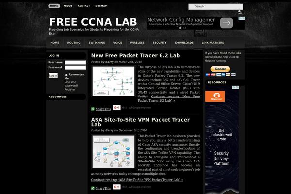 freeccnalab.com site used Videoscene