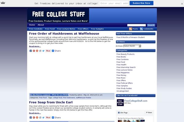 freecollegestuff.com site used HeatMap Adsense Theme
