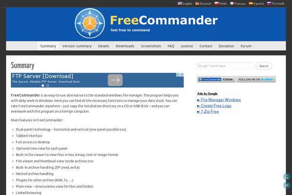 freecommander.com site used Tempera-nocopyrt