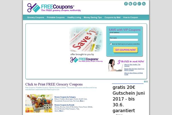 freecoupons.com site used Families