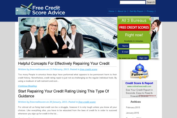 freecredit--score.com site used Archfreecredit