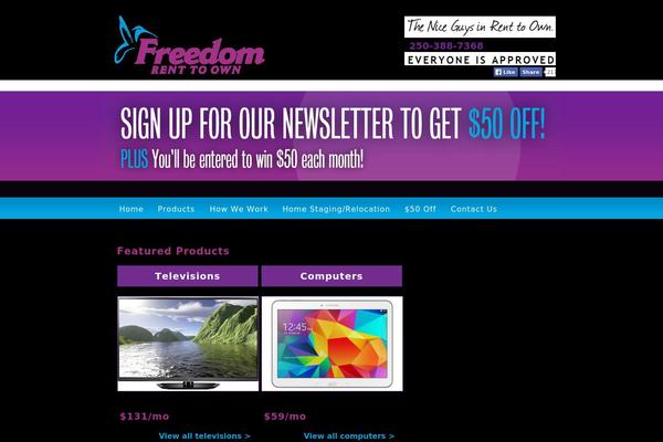 Freedom theme site design template sample