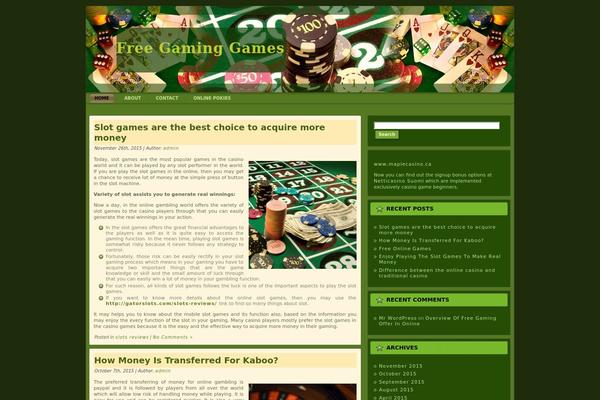 freegamingfree.com site used Green_casino