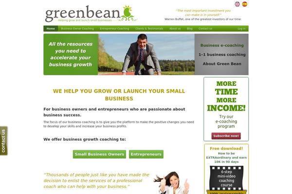 Green theme site design template sample