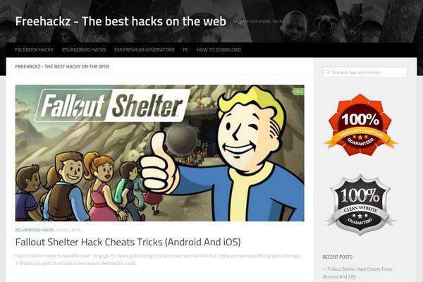 Hueman theme site design template sample