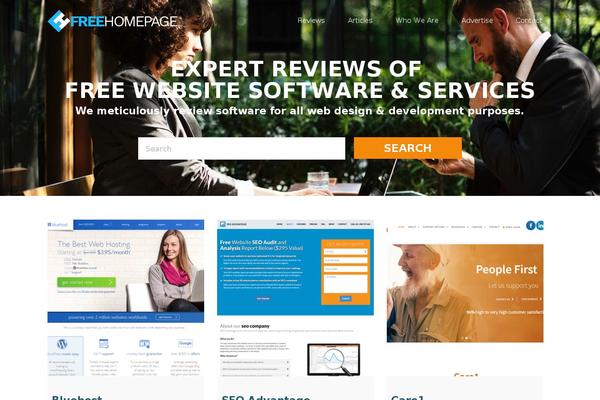 freehomepage.com site used Freehomepagecom
