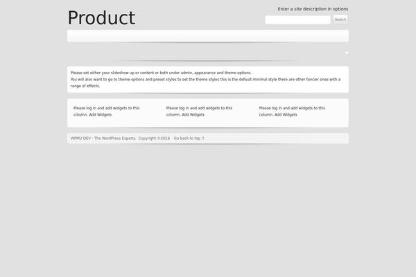 Product theme site design template sample