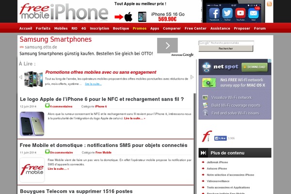 freeiphone.fr site used Freeiphonev5