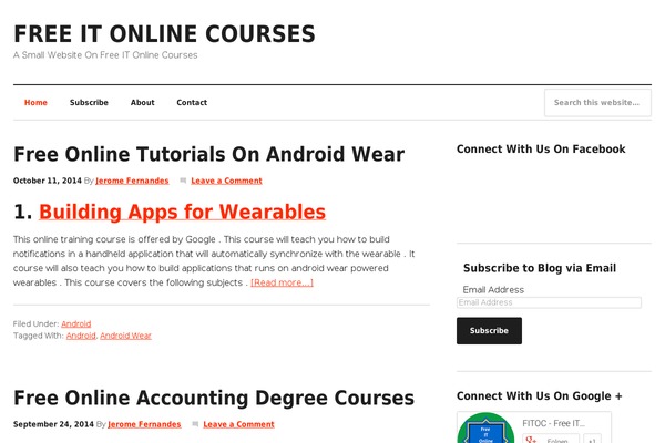 WordPress website example screenshot