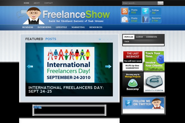 freelanceshow.com site used Daily Edition