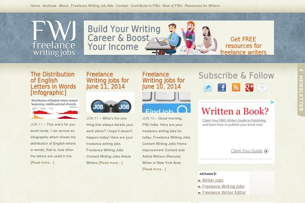freelancewritinggigs.com site used Fwj-news-pro