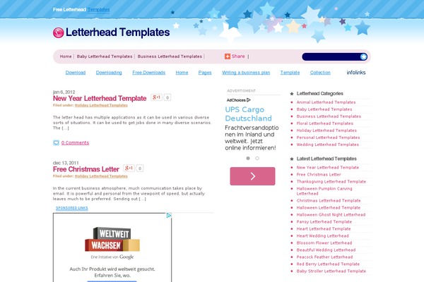 WordPress website example screenshot