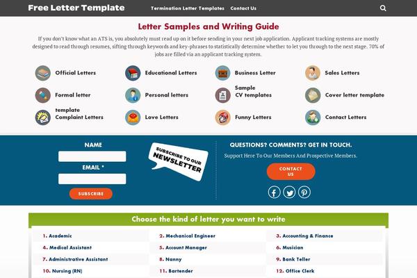 freelettertemplate.com site used Letter