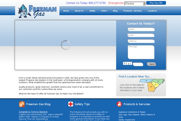 Freeman theme site design template sample