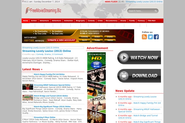 freemoviestreaming.biz site used Wp-news-nonagc