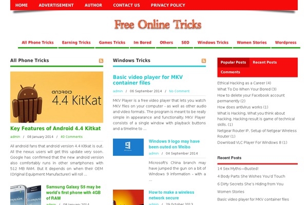 WordPress website example screenshot