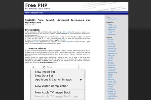 freephp.org site used Carbon Coder