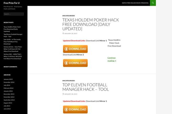 Twenty Fourteen theme site design template sample