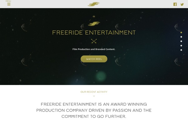Cinerama theme site design template sample