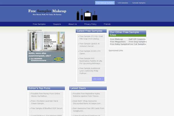 freesamplesmakeup.com site used Sample-a-day