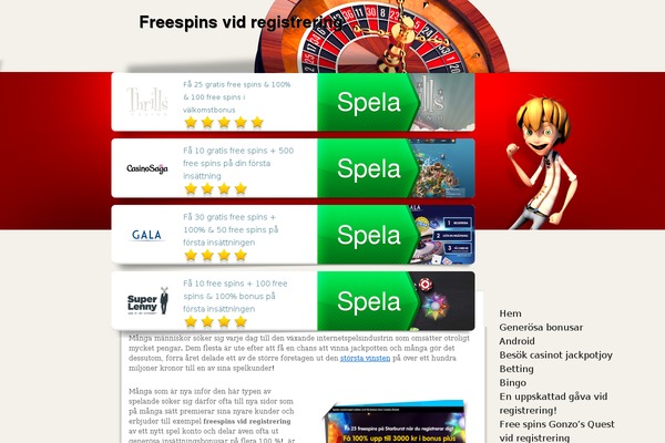 freespins-vid-registrering.se site used Casinoagent