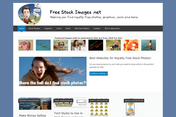 freestockimages.net site used Gridframe