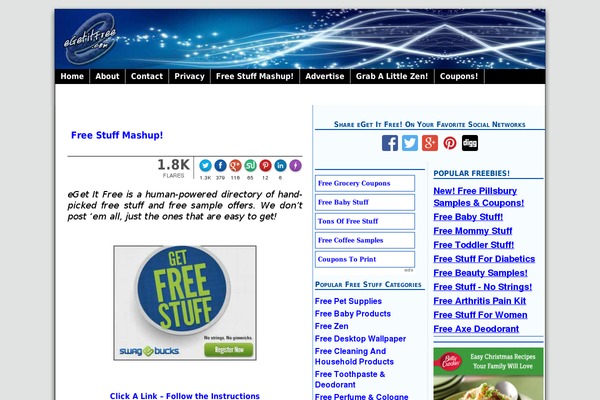 freestuffmart.com site used Blue Design