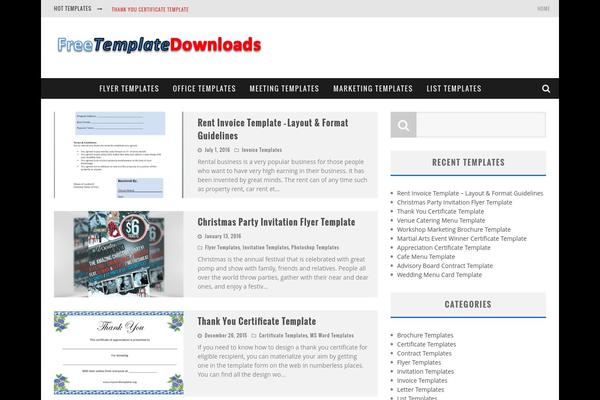 Valenti theme site design template sample